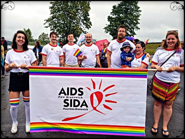 Group shot of staffers from AIDS New Brunswick