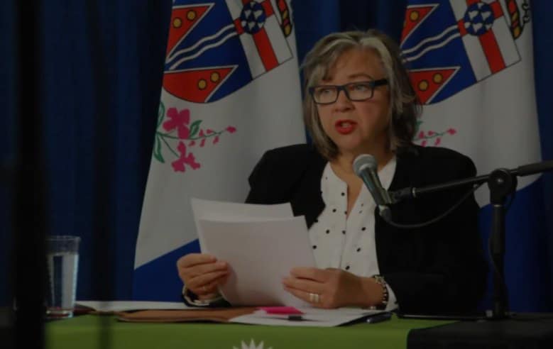 Yukon politician at a press conference